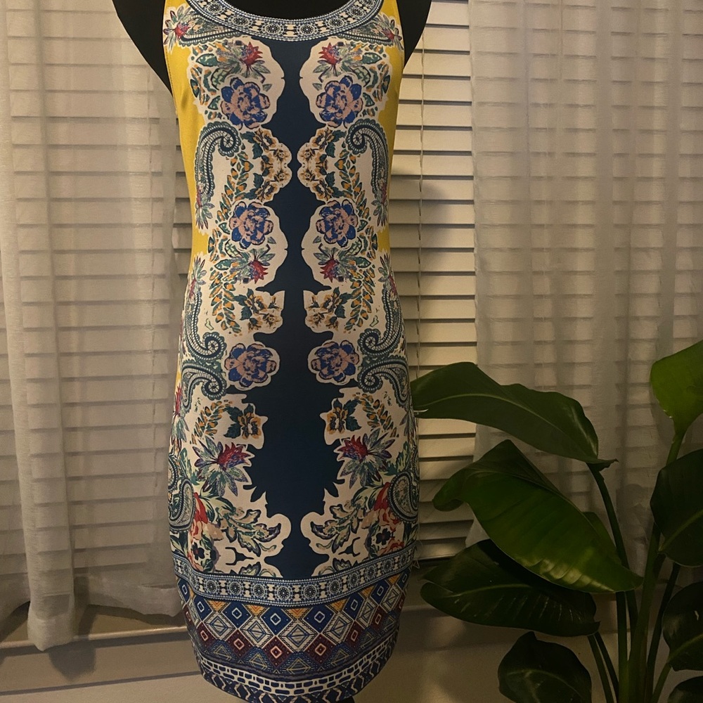 Colorful Floral Print Dress